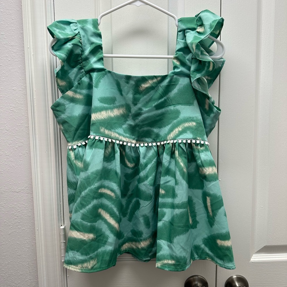 THML Ruffle Sleeve Tank Top NWT